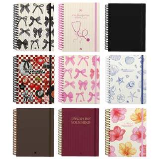 Caderno Reposicionável Pautado de linhas brancas 90g/m² Capa dura AD