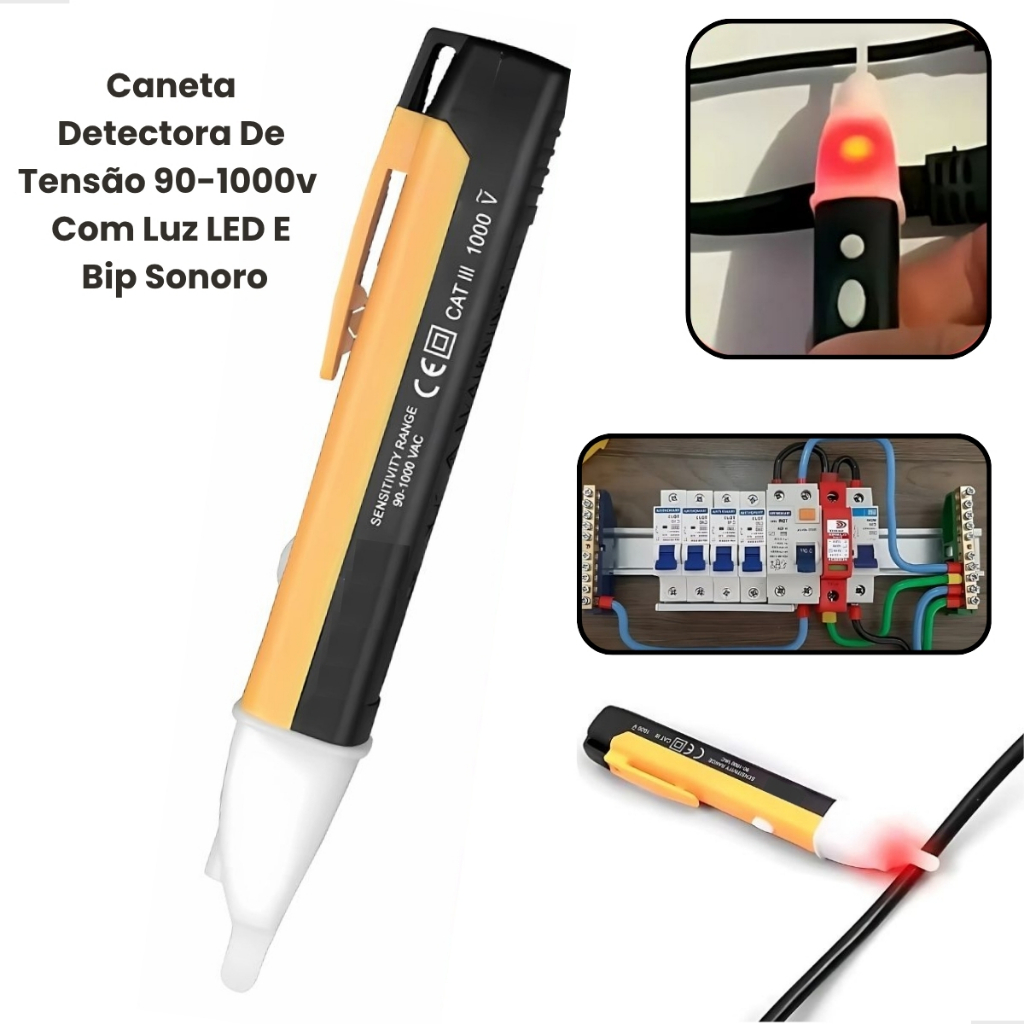 Caneta Detectora Chave de Teste testador de Tensão Polaridade e ...