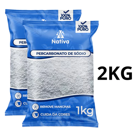 2kg percarbonato, ação ox2 máxima premium - alvejante cuida e preserva cores