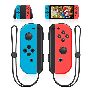 Gamepad Compatível com Nintendo Switch OLED: Bluetooth, Controles Esq./Dir. + Suporte de Console
