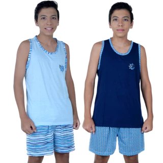 Pijama Masculino Regata / Roupa de Dormir Masculina em Oferta na Shopee