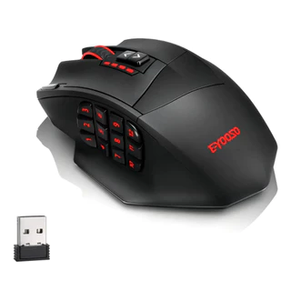 E-yoooso x33 Mouse Gamer sem fio recarregável Usb 18 botões programáveis 16000Dpi Mouse programável sem fio