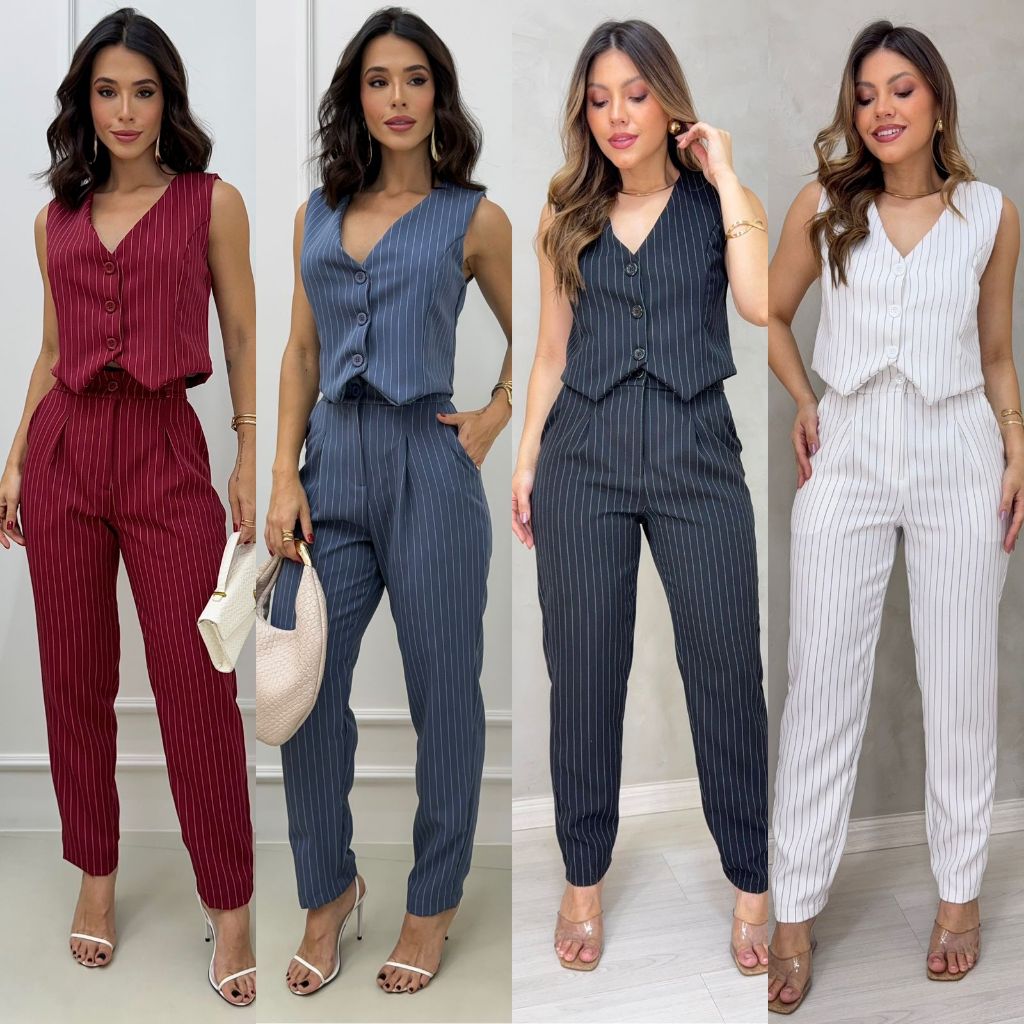 CONJUNTO SOCIAL FEMININO RISCA DE GIZ ALFAIATARIA MODERNA: CONFORTO E ...