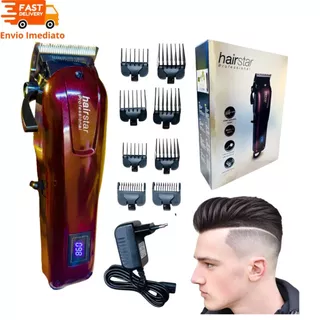 Máquina De Corte Cabelo Sem Fio 5w Hairstar Bivolt Km-209