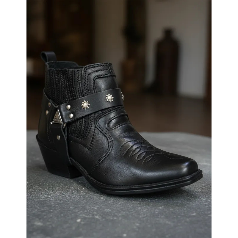 Botina Bota Texas Country Cowboy Para Rodeio Festas Sertanejas Bico ...