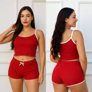 Pijama Alcinha Baby Doll Canelado Liso suede Luxo Premim Tecido Auto Relevo Curto Virginia CurtoSexy em Oferta na Shopee