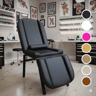 Maca 3 Posições Reclinável Tattoo Estética Massagem BodyPiercing Blue Hell Compact One + Brinde