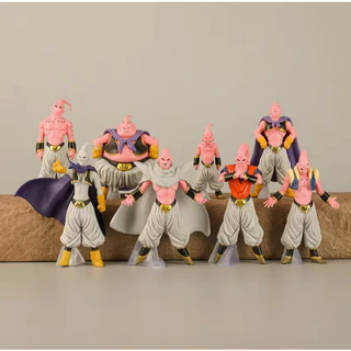 Boneco Kit 8 Majin Boo Bu Dragon Ball Miniatura Todas as Transformações do Buu Anime
