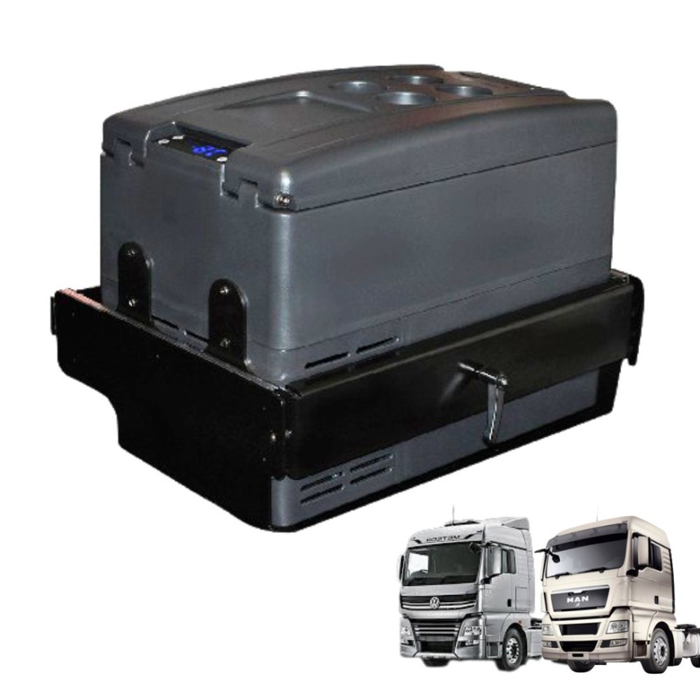 Geladeira Portátil Caminhão VW Meteor Man TGX 31 Litros 24v com Suporte Exclusivo - Resfriar