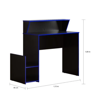 Mesa Gamer 115cm Computador PC Notebook | Escrivaninha Setup Gamer Home Office Estudo FULL