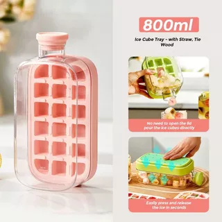 Garrafa 500ml / 800ml em Acrílico com Cubos de Gelo Sequeeze Exercício Físico Portátil