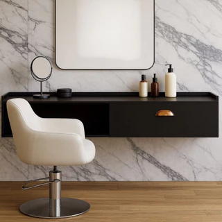 Bancada Suspensa 92cm com 1 Porta e Nicho – Ideal para Cabeleireiro ou Barbearia em Oferta na Shopee