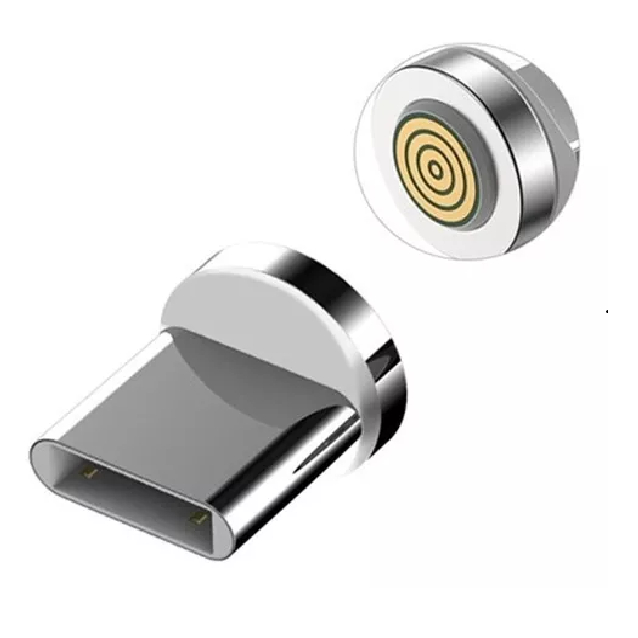 Conector Plug P/ Cabo Magnético Imã Tipo C Turbo