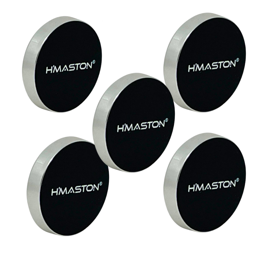 KIT c/ 5 Suportes Magnético Carro com Disco Metálico Adesivo 3M Fixação Forte Ideal Uber, 99