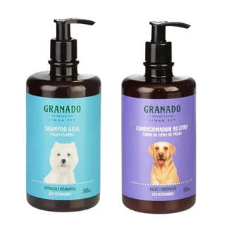 Kit Shampoo Pelos Claros + Condicionador Neutro Granado Pet 500ml