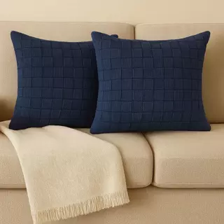 Kit Manta para Sofá King 3,00x1,80 + 2 Capas de Almofada 45x45 - Algodão