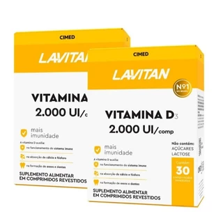 Kit 2 Lavitan Vitamina D 2000 UI com 30 Comprimidos - CIMED