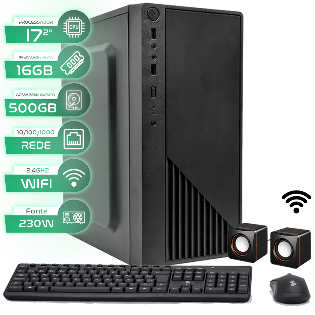 Foto de Computador Intel Core I7 Ram 16gb Hd 500GB - Teclado Mouse Som