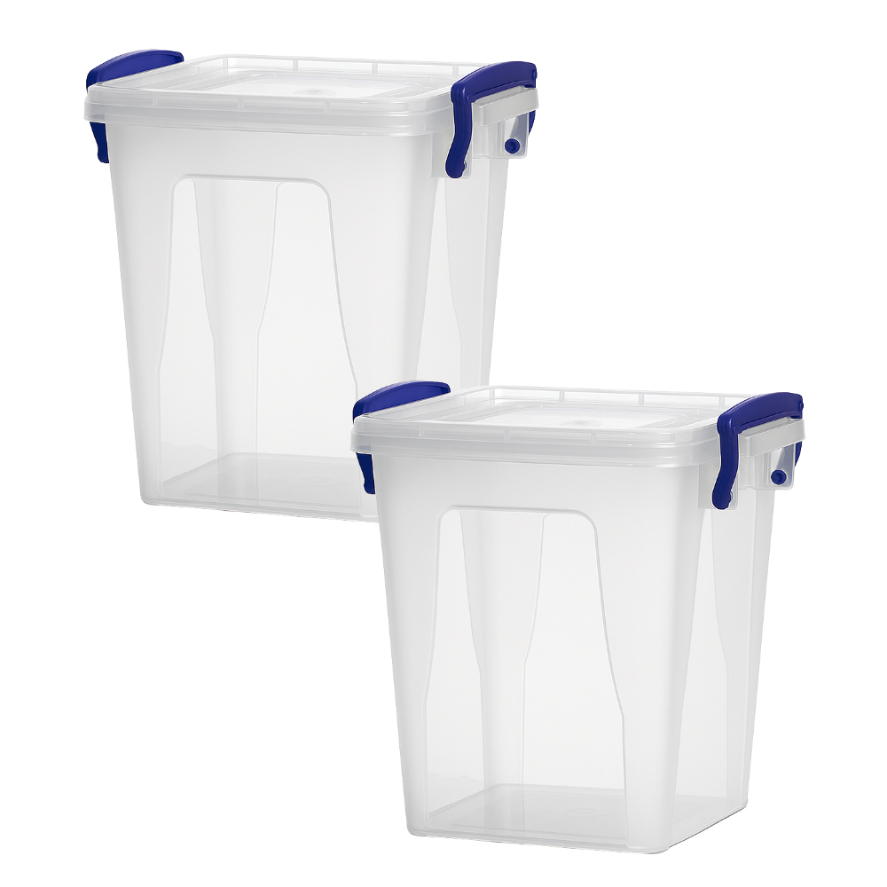 Kit 2 Potes Conservadores para Armazenamento Grãos Biscoitos
