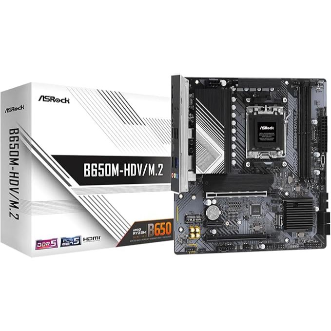 Placa Mãe ASRock B650M-HDV/M.2, Chipset B650, AMD AM5, mATX, DDR5