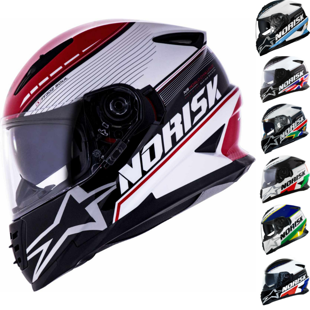 CAPACETE NORISK SOUL FF302 GRAND PRIX NORISK PAÍSES JAPÃO ALEMANHA ...
