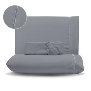 Kit Jogo De Lençol 400 Fios Solteiro Casal Queen King Berço Ponto Palito Macio e Suave em Oferta na Shopee