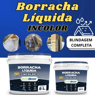 Ultra Borracha Líquida 8KG Multiuso Incolor Invisível Para Impermeabilização Fissuras 8KG e 3,6KG em Oferta na Shopee