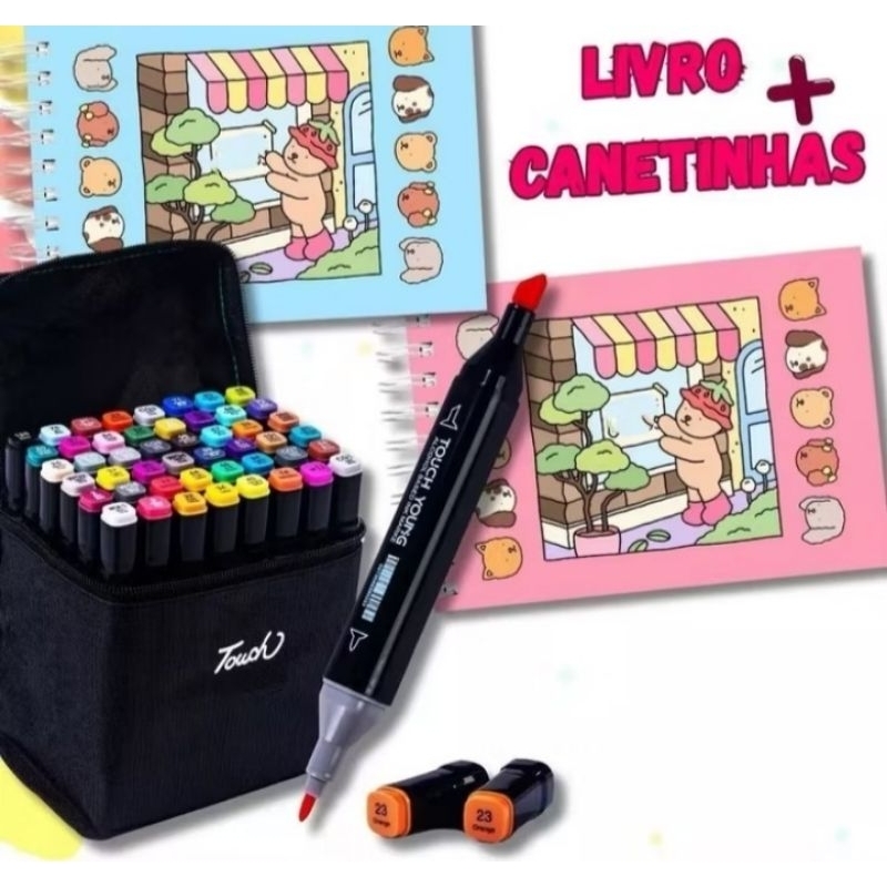 Bob Good Kit 2 Caderno 2 kit+marcador de múltiplas cores 24 cores, 50 ...