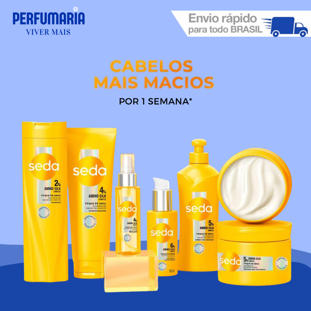 Kit Completo Seda Toque de Seda (6 itens) - Escolha o Seu | Shopee