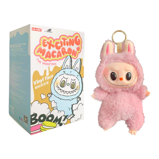 Labubu Exciting Macaron Pelúcia Chaveiro - Escolha a Sua Cor!