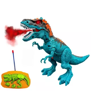 Brinquedo Dinossauro Controle Remoto Anda Solta Fumaça Tiranossauro Rex em Oferta na Shopee