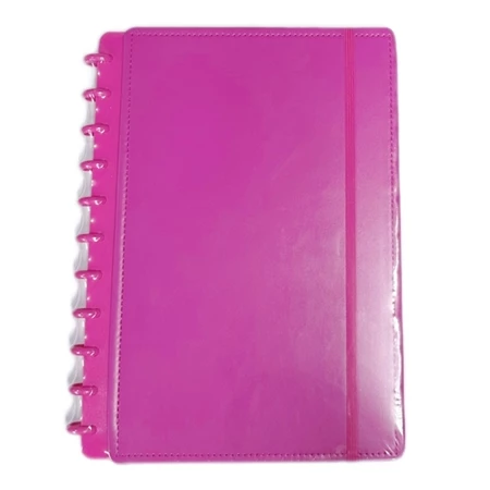 Caderno de discos inteligente a4 grande capa dura 80 folhas pautadas 