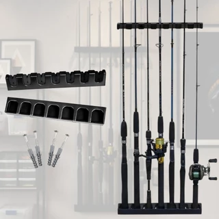 Suporte Vara Para Pesca Expositor De Parede 7 Varas