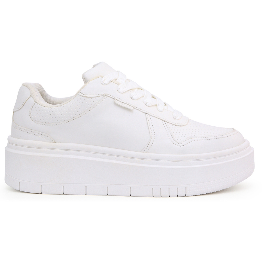 Tênis Feminino Branco Casual Plataforma Super Confortável