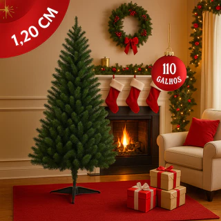 Árvore De Natal 1.20mt 110 galhos Premium Pinheiro Cheia Luxuosa