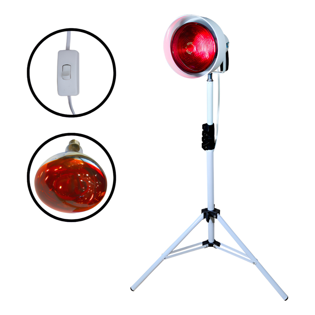 Suporte Branco Infravermelho Fisio Profissional Lâmpada 110v 250w