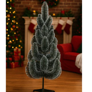 Pinheiro de Natal Decorativo Nevada – Árvore Artificial Verde e Branca para Decoração Natalina