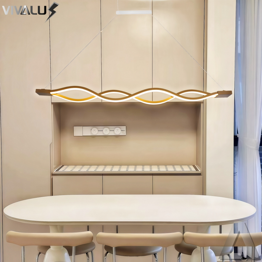 Lustre Pendente Moderno Geometrico Infinito Espiral Luminária Pendente Curva Linear Dourado Sala