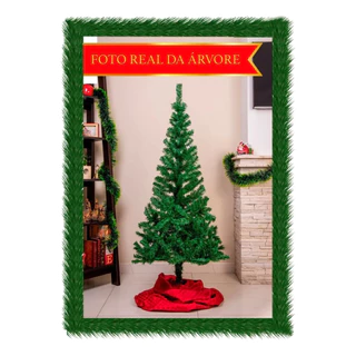 Árvore de Natal Tradicional 1,50m Luxo Verde 230 Galhos