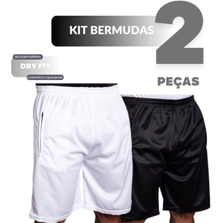 Bermudas Esportiva e Casual | Versáteis para qualquer ocasião Kit com 2 peças