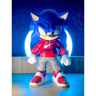 Sonic Urban Vibes 3D – Estátua Decorativa Colorida | Impressão 3D Premium Geek Colecionável