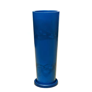 Vaso Decorativo de Polietileno Marmorizado Luxo 68cm Leve e Resistente – Coluna Lisa e Polida para Plantas
