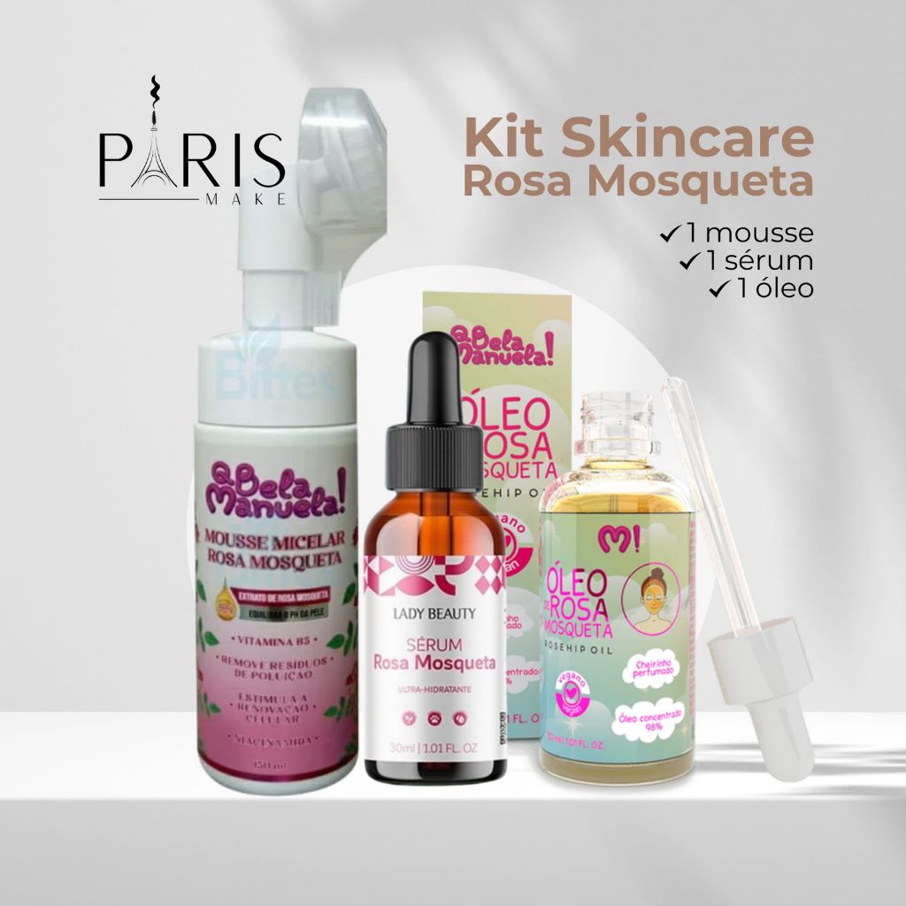 KIT SKIN CARE DE ROSA MOSQUETA (MARCAS VARIADAS) | Shopee Brasil