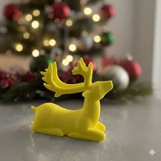 Enfeite de Natal Rena Decorativa Impressão 3D