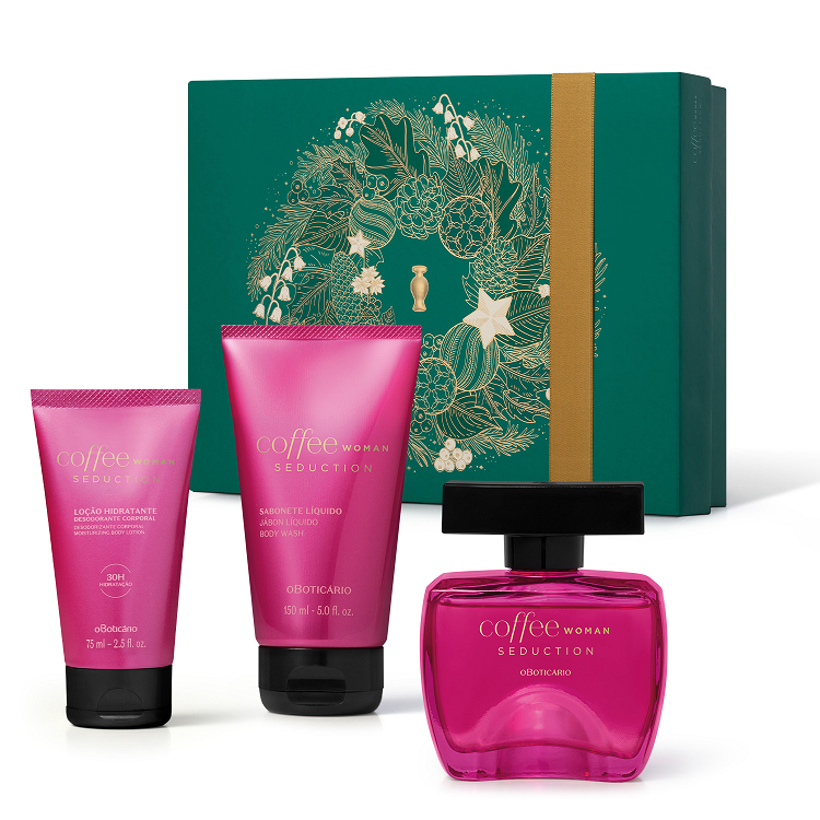 Kit (NATAL 2025) Coffee Woman Seduction: Colônia 100ml, Loção 75ml