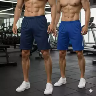 Kit 2 Short Masculino Academia Treino Corrida Esportivo Com Zíper e Refletivo Bermuda Chimpa Dry