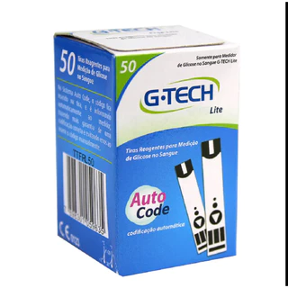 50 Tiras de Glicose G-Tech Lite Para Glicemia 50 Tiras de Glicose G-Tech Lite Para Glicemia