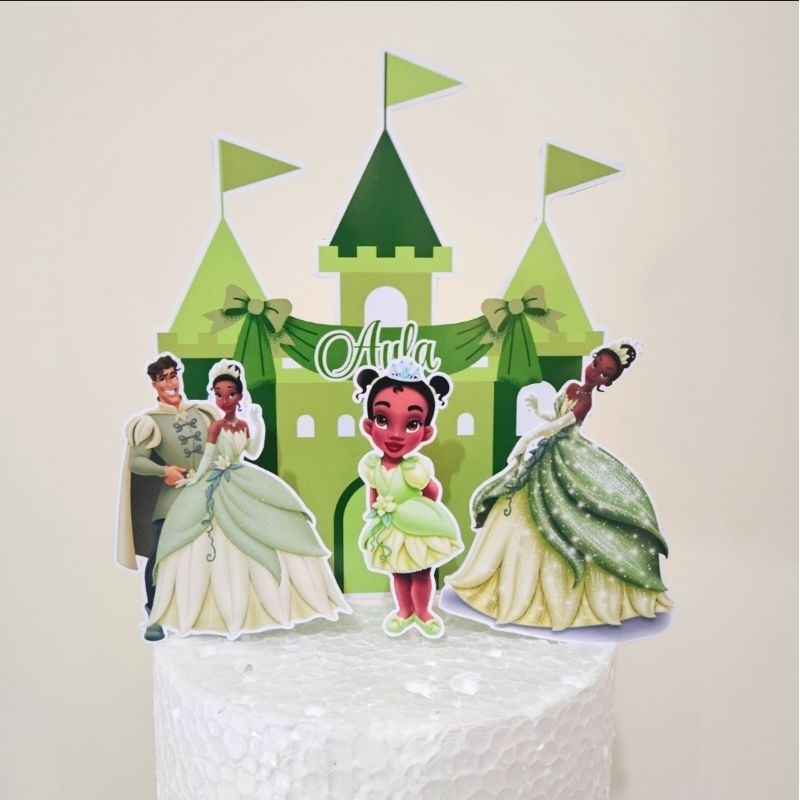 Topper Topo de Bolo Princesa e o Sapo (nome e idade personalizados ...