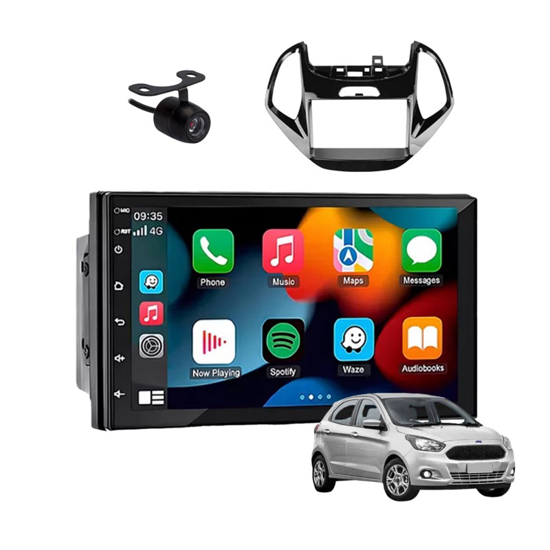Multimídia Android CarPlay GPS Ford Ka 2014 2015 2016 2017 2018 ...