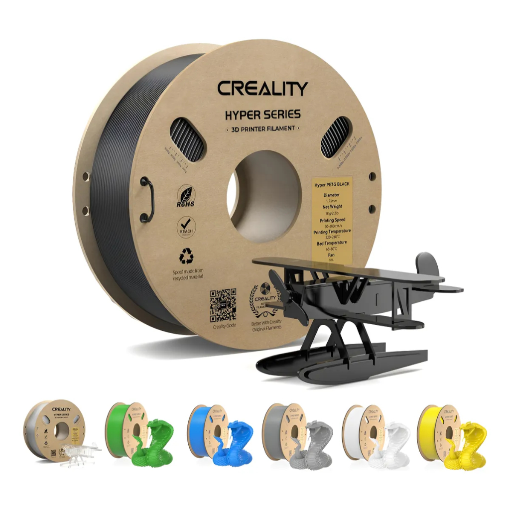 Filamento Creality Hyper Petg 1,75mm 1kg Rápida 600 Mm/s